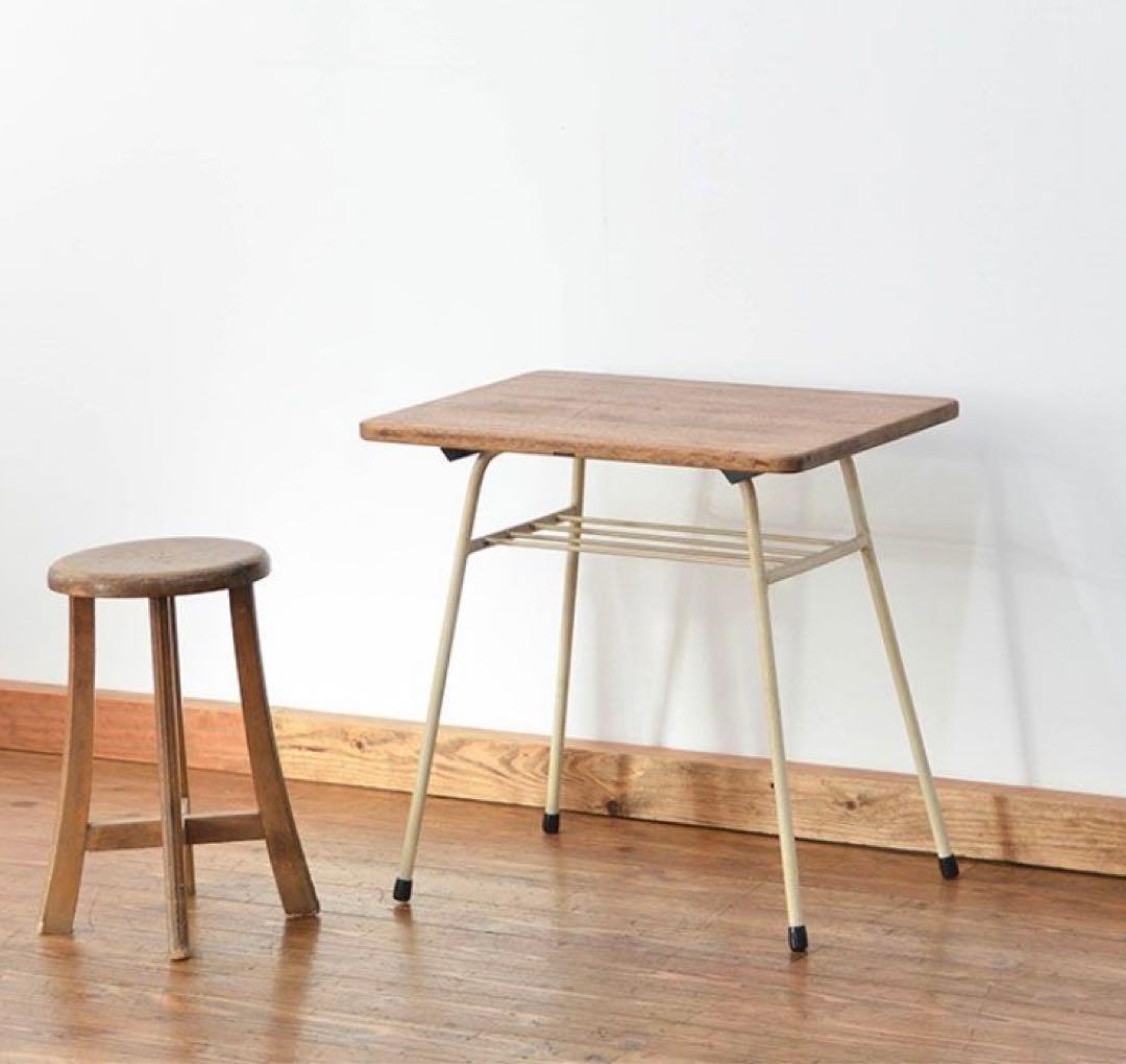 ヴィンテージ　レトロ　鉄脚テーブル　アイアンテーブル　サイドテーブル