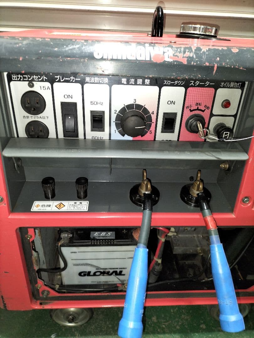 新ダイワエンジン溶接機egw151ms　発電機定格25A　メンテナス品！