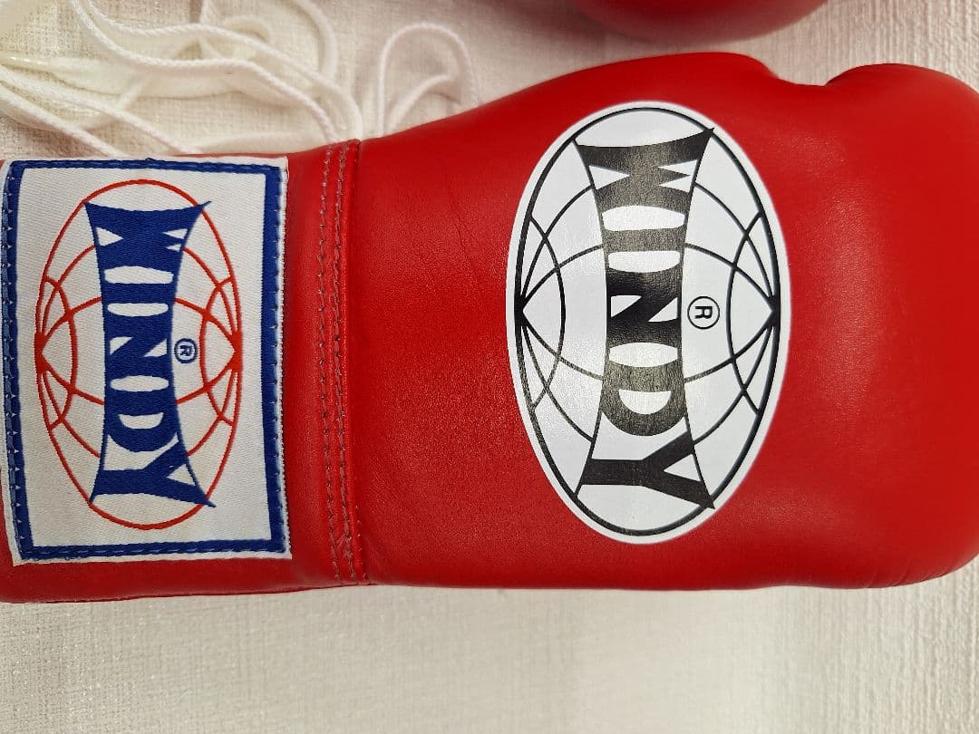 WINDY 赤 ボクシンググローブ 8oz 紐タイプ