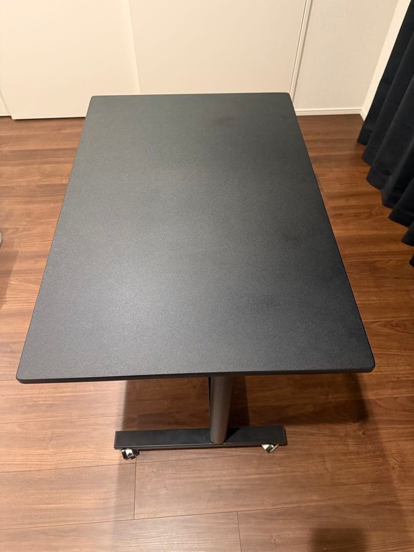 タンスのゲン幅90cm スタンディングデスク 上下昇降式 キャスター付きブラック