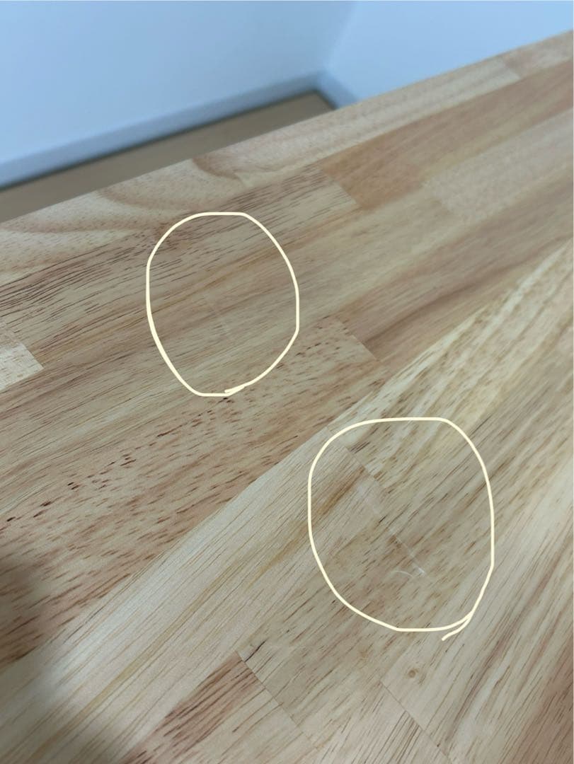 【KANADEMONO】デスク／テーブル|ラバーウッドナチュラル天板120×60