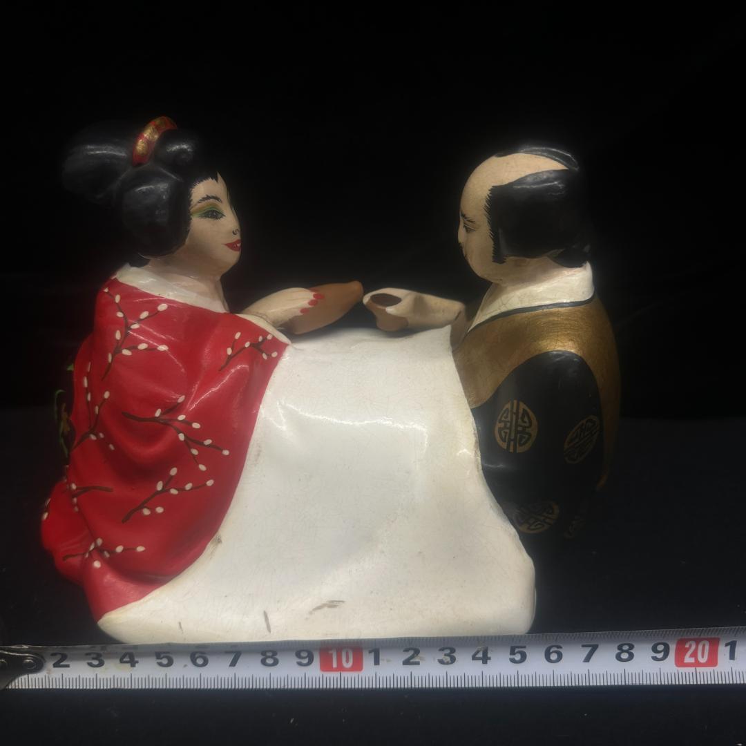 時代　春画　裏艶絵　色絵　陶器人形