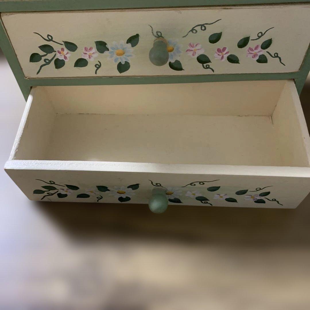 アンティークレトロ★マーガレット☆ペイントデザイン★ミニチェスト。インテリア