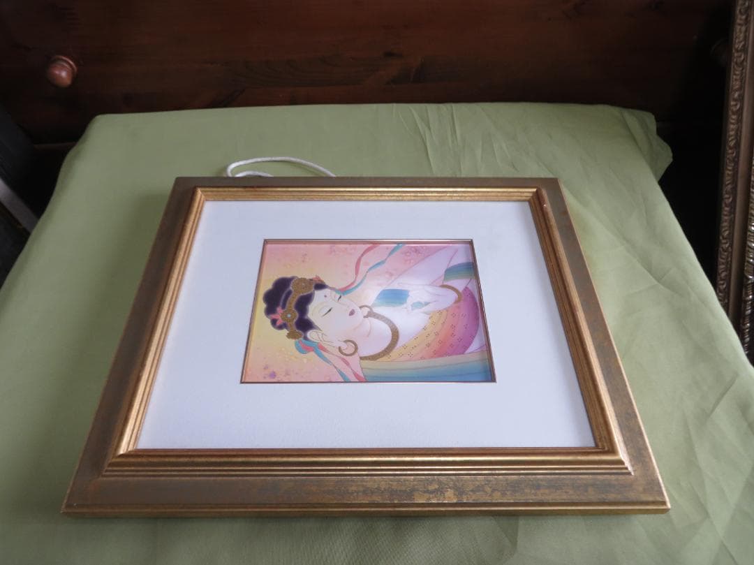 草場一壽　「　観世音菩薩　」　陶彩画