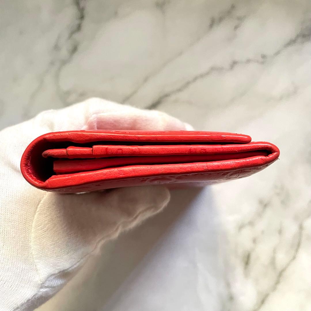 GUCCI グッチ フラップ 長財布　シマレザー　2つ折り財布　0112-③