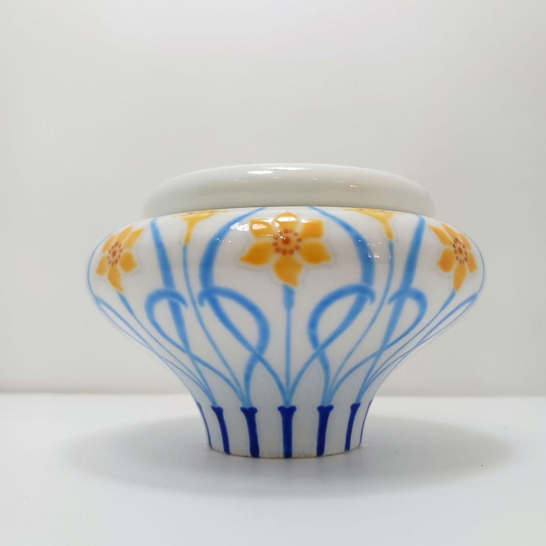 Y720 セーブル ヴィンテージ フランス製 希少 水仙図蓋物　ten