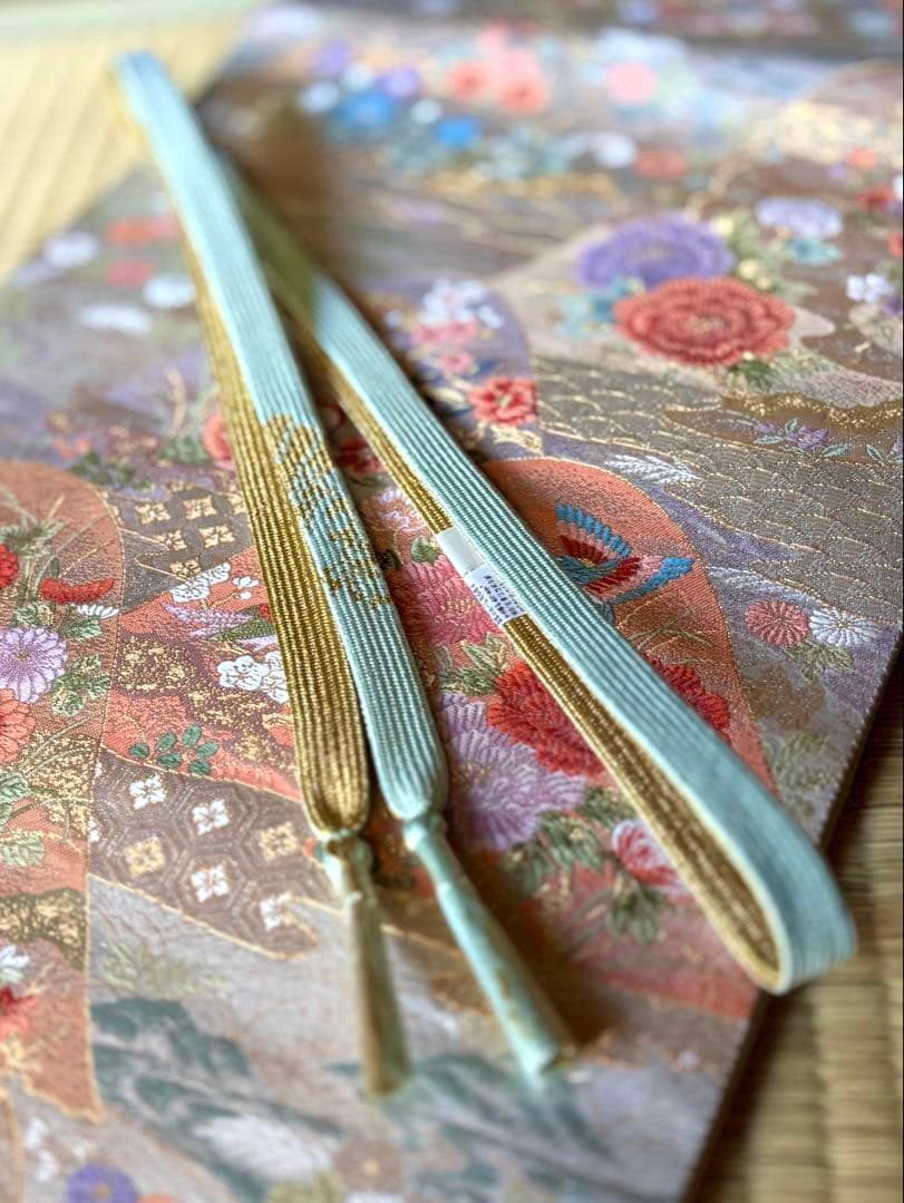 正絹訪問着4点フルセット◎全品未使用！こだわりコーディネート品格シリーズa12