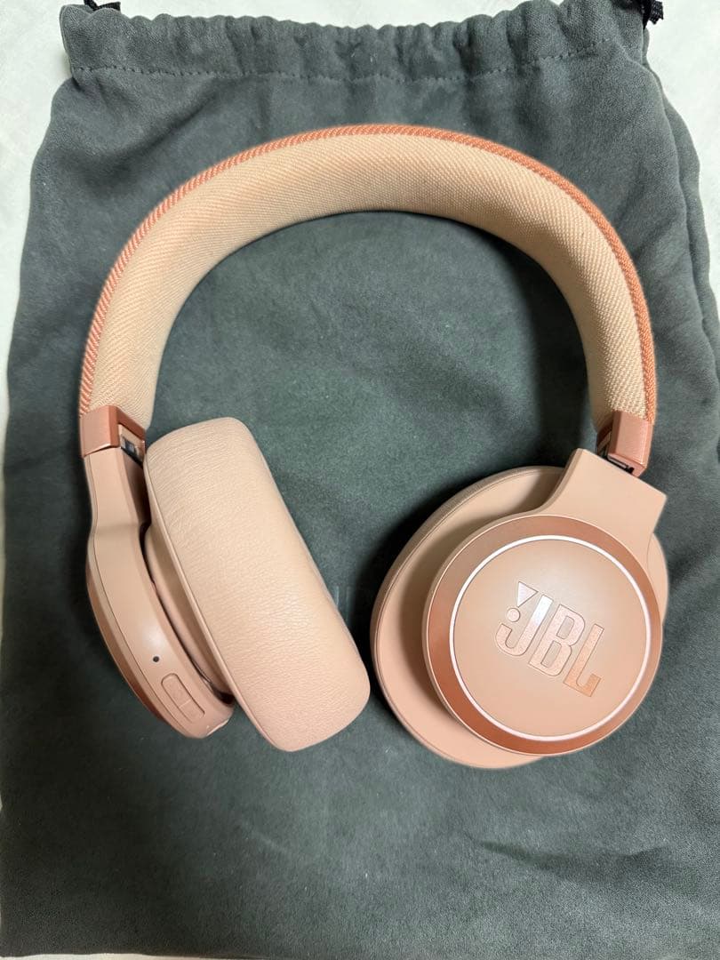 JBL ワイヤレスヘッドホン ピンク 収納袋付き
