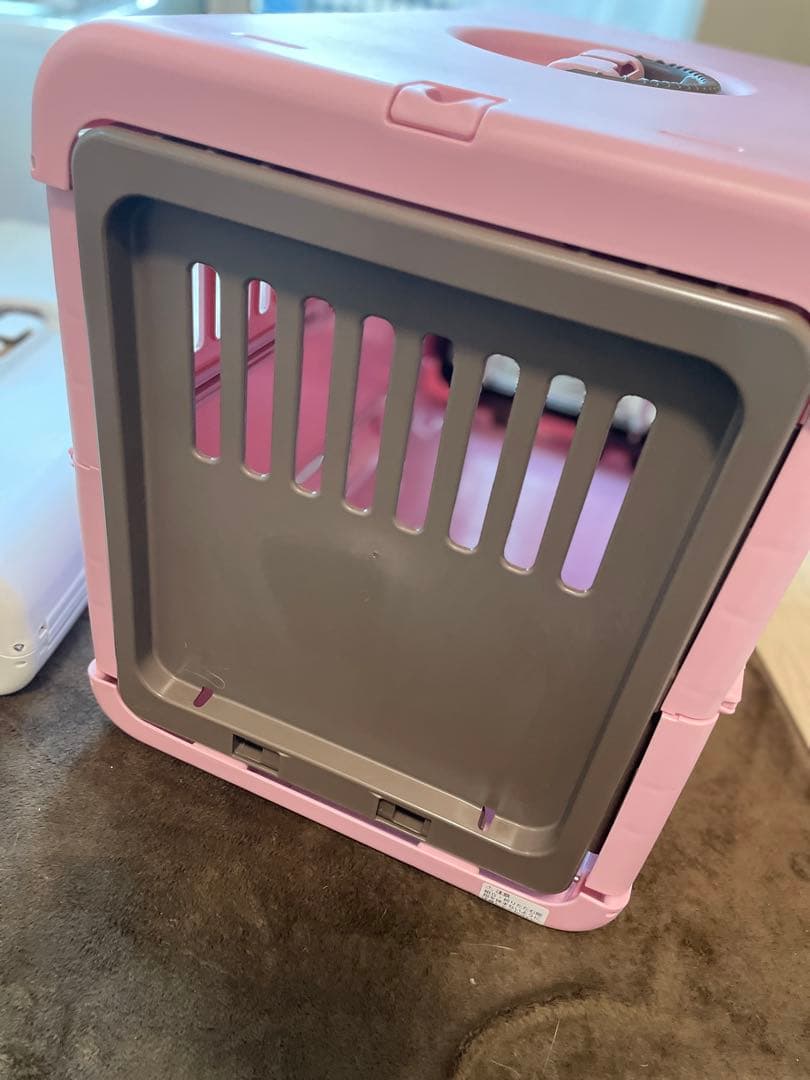 Richell ペットキャリー 2個セット ホワイト・ピンク