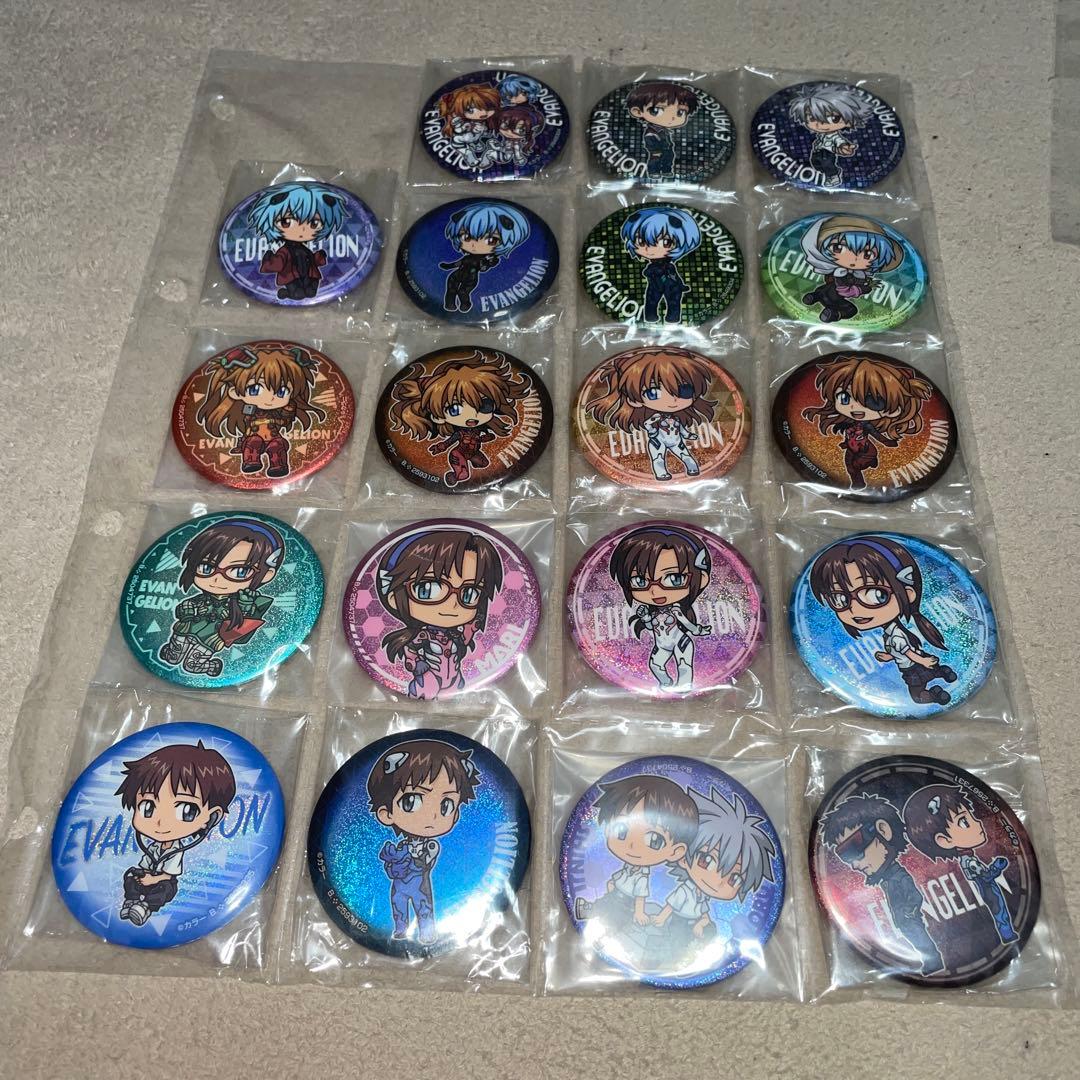 エヴァンゲリオン　あそーと　ガチャ　缶バッジ45個セット（バラ売り可）