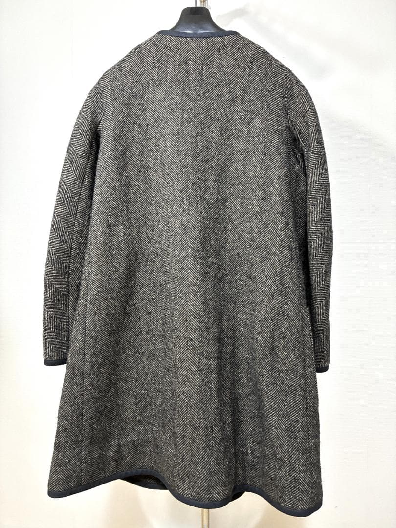 45RPM 45R（フォーティファイブ・アール）ノーカラー ツイード コート