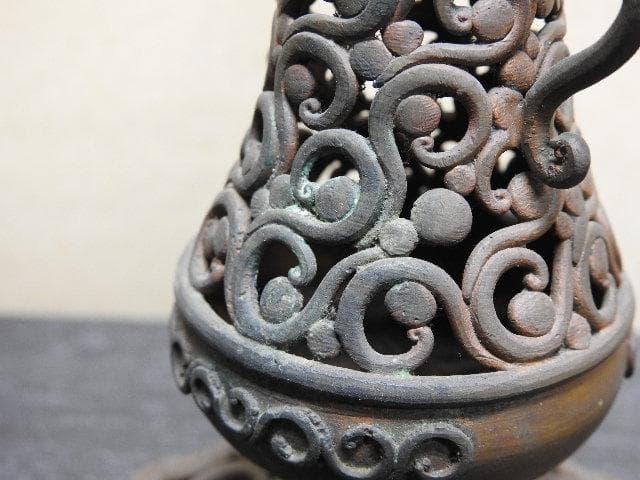 唐物屋久兵衛　銅製　燭台一対　MA179