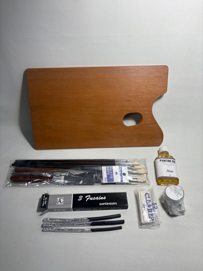 TOO木製ケース絵画セット　TOO，HOLBEIN，Uni 他セット