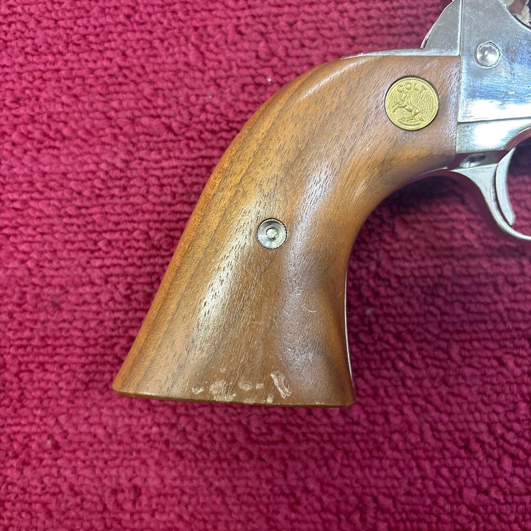 SAA .45 4-3/4inch Nickel Finish 木製グリップ換装