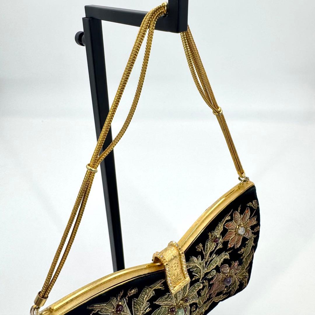 美品・超希少✨【皇室御用達】Lumy はしもと ビーズバッグ パーティー 刺繍