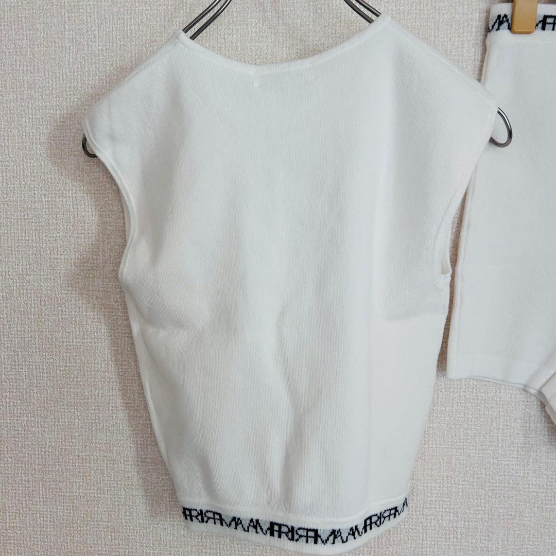 【未使用品】AMERIアメリ アメリヴィンテージ ロゴニットセットアップパンツ