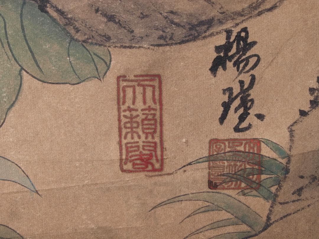 【骨董掛け軸】松図 中国李唐　肉筆保證 掛け軸　捲り AK972A12-3