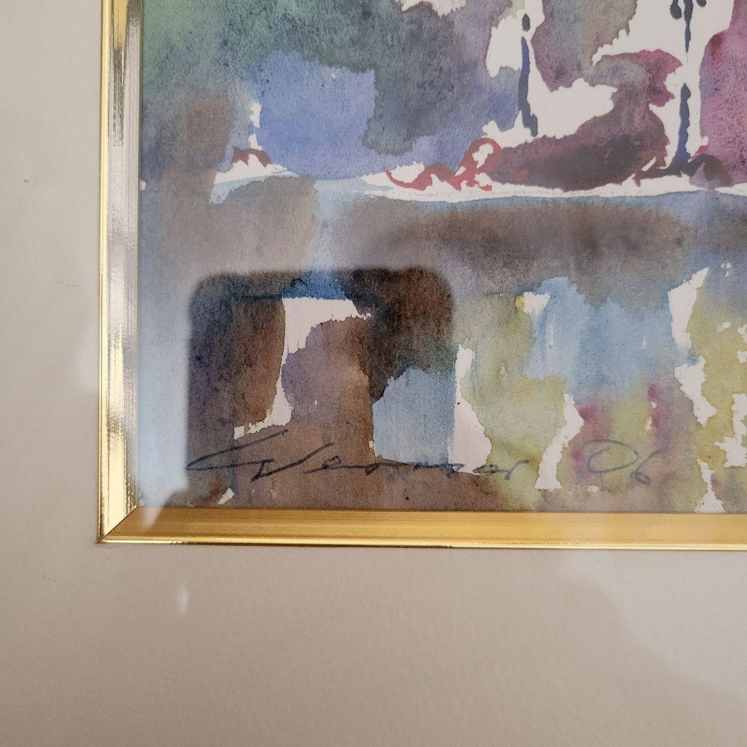 ベルナー(ハインツ・ヴェルナー)水彩画　3738　原画　直筆サイン　百貨店取扱