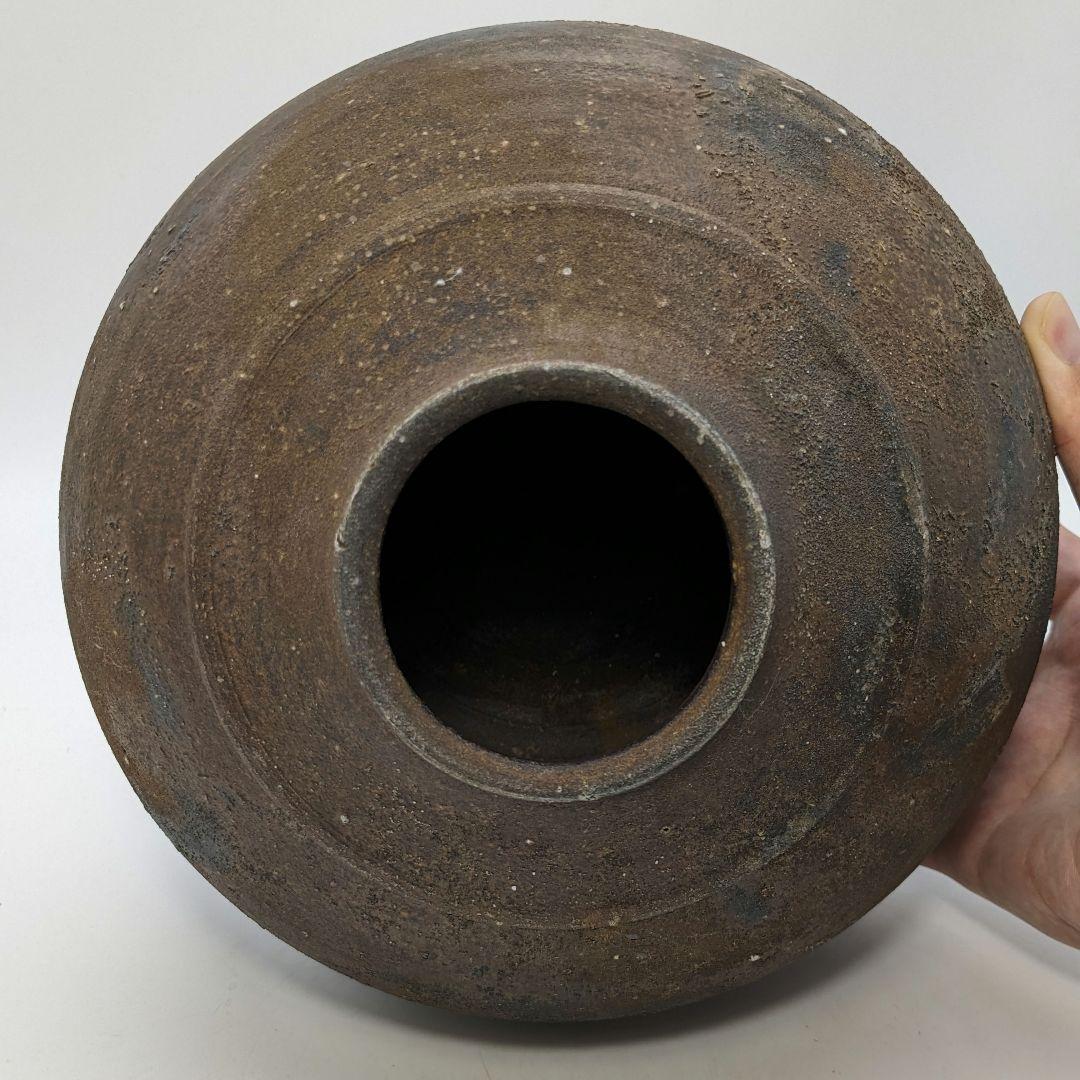 西川政美 備前焼 壷 合箱 壺 つぼ 花入 花器 フラワーベース 置物 花瓶