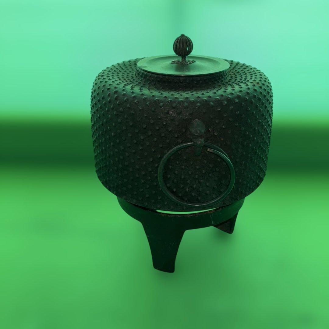 鋳鉄製 茶釜 突起模様