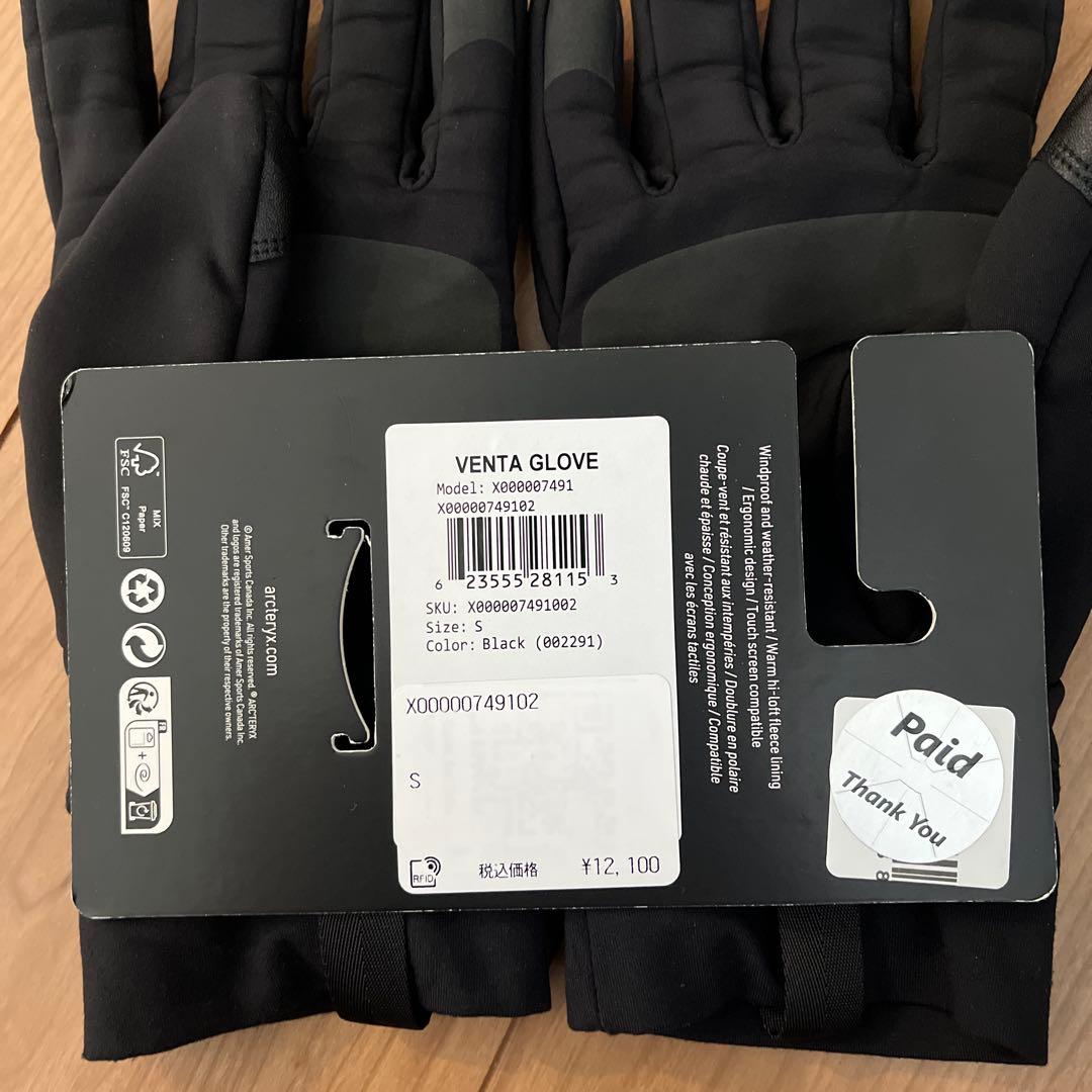 ARC'TERYX 手袋　グローブ　VENTA GLOVE Sサイズ