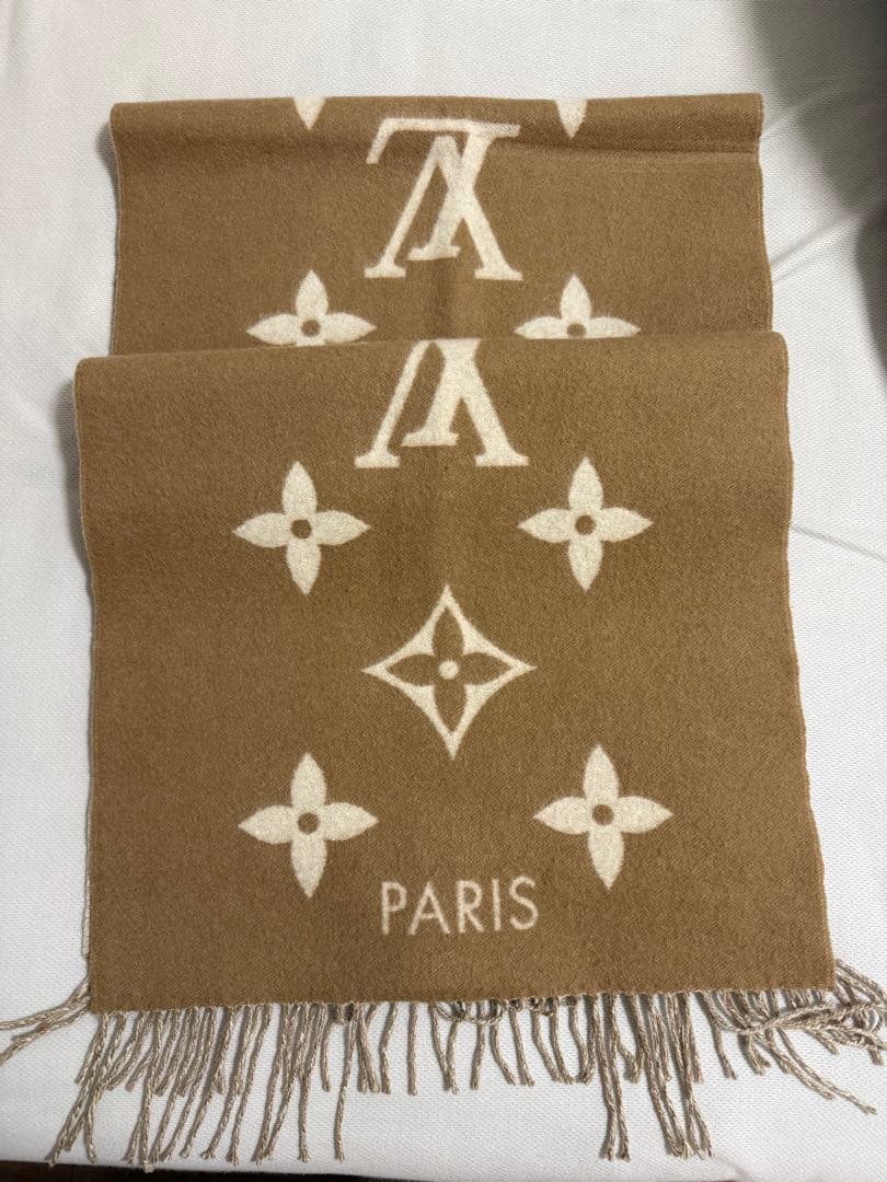 LOUIS VUITTON カシミヤ マフラー ベージュ