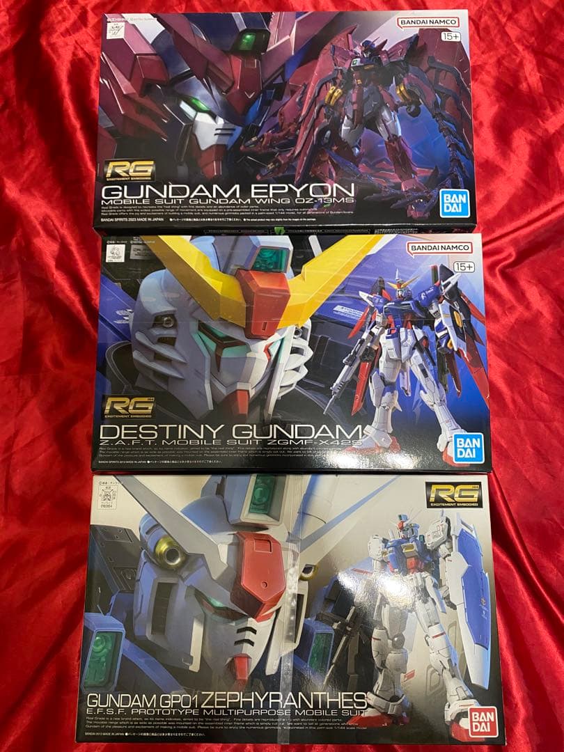 RG 3個　エピオン　デスティニー　gp01 黒底　新品　未開封　ガンプラまとめ