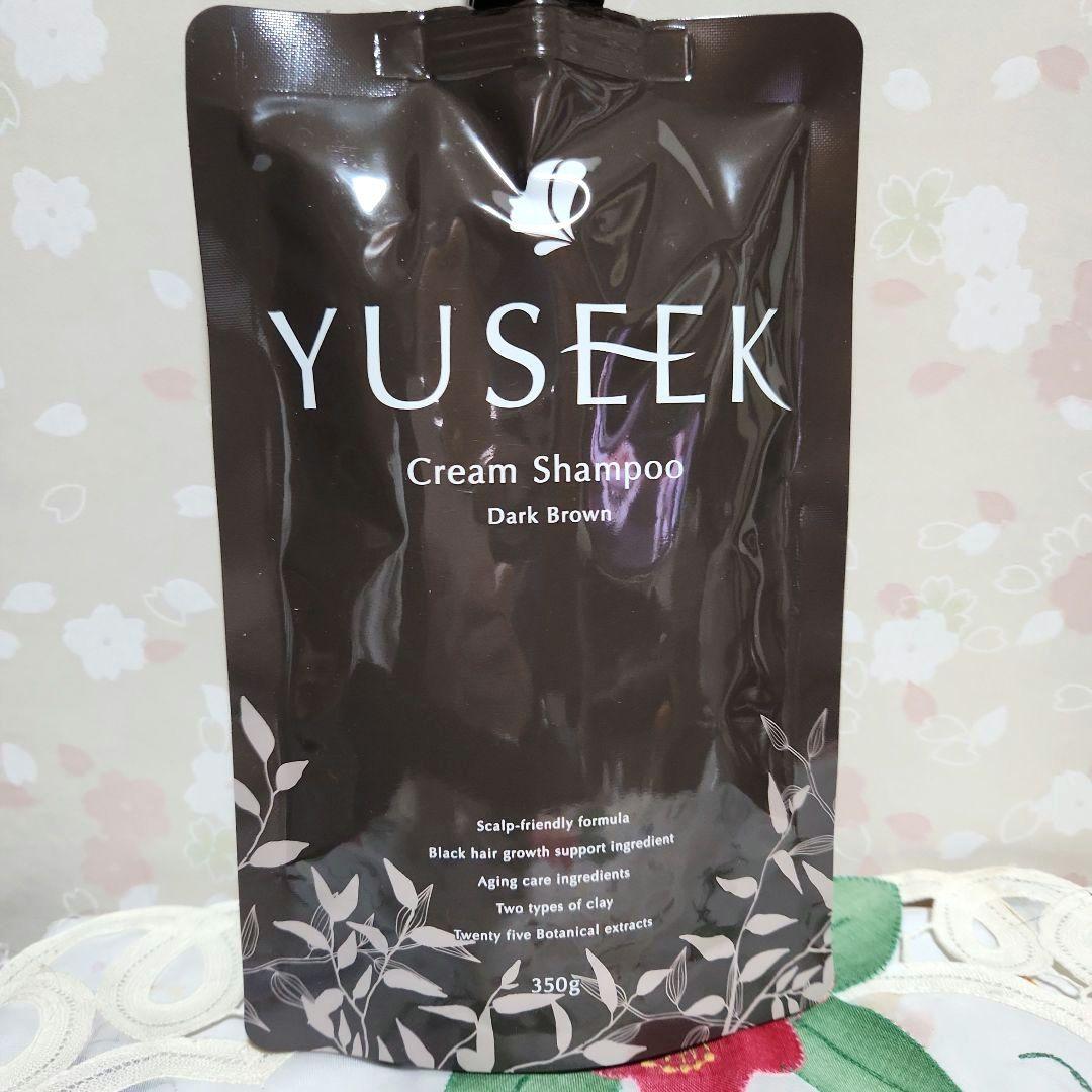 YUSEEK クリームシャンプー ダークブラウン 350g　3本セット
