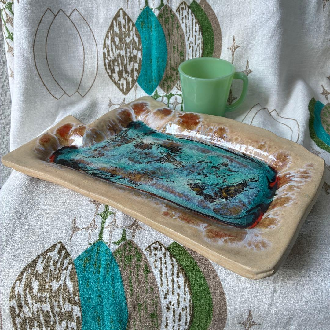 希少BIG！50s～60sアメリカアンティーク　ミッドセンチュリー大皿　USA