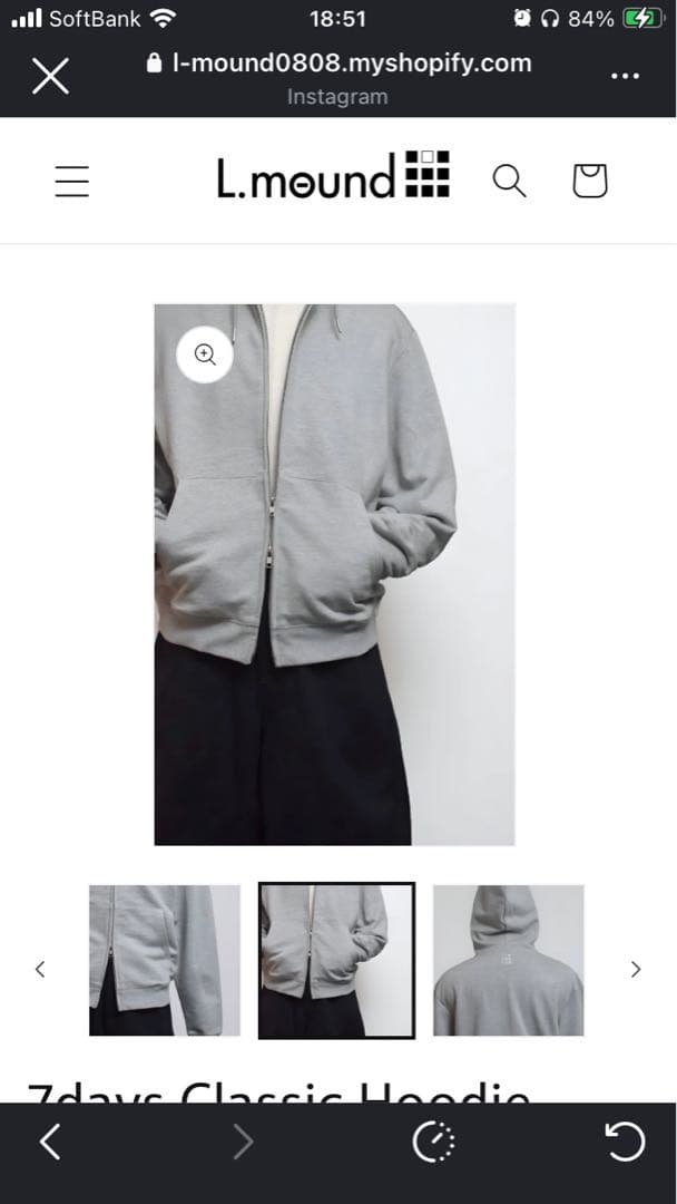 7days Classic Hoodie yuga L.mound スガ着用