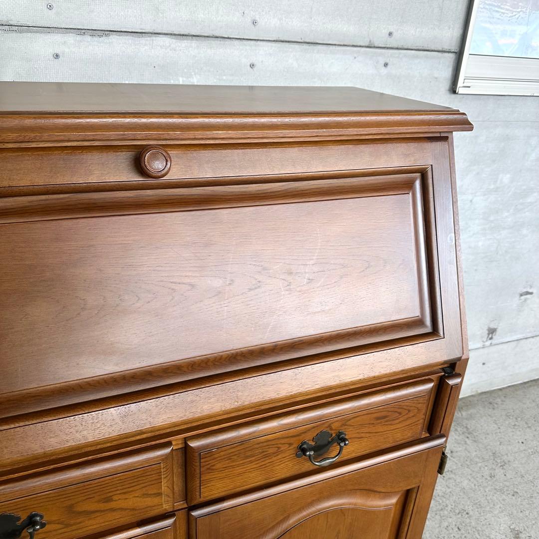 ✦カリモク✦ヴィンテージ ライティングビューロー デスクキャビネット 昭和レトロ