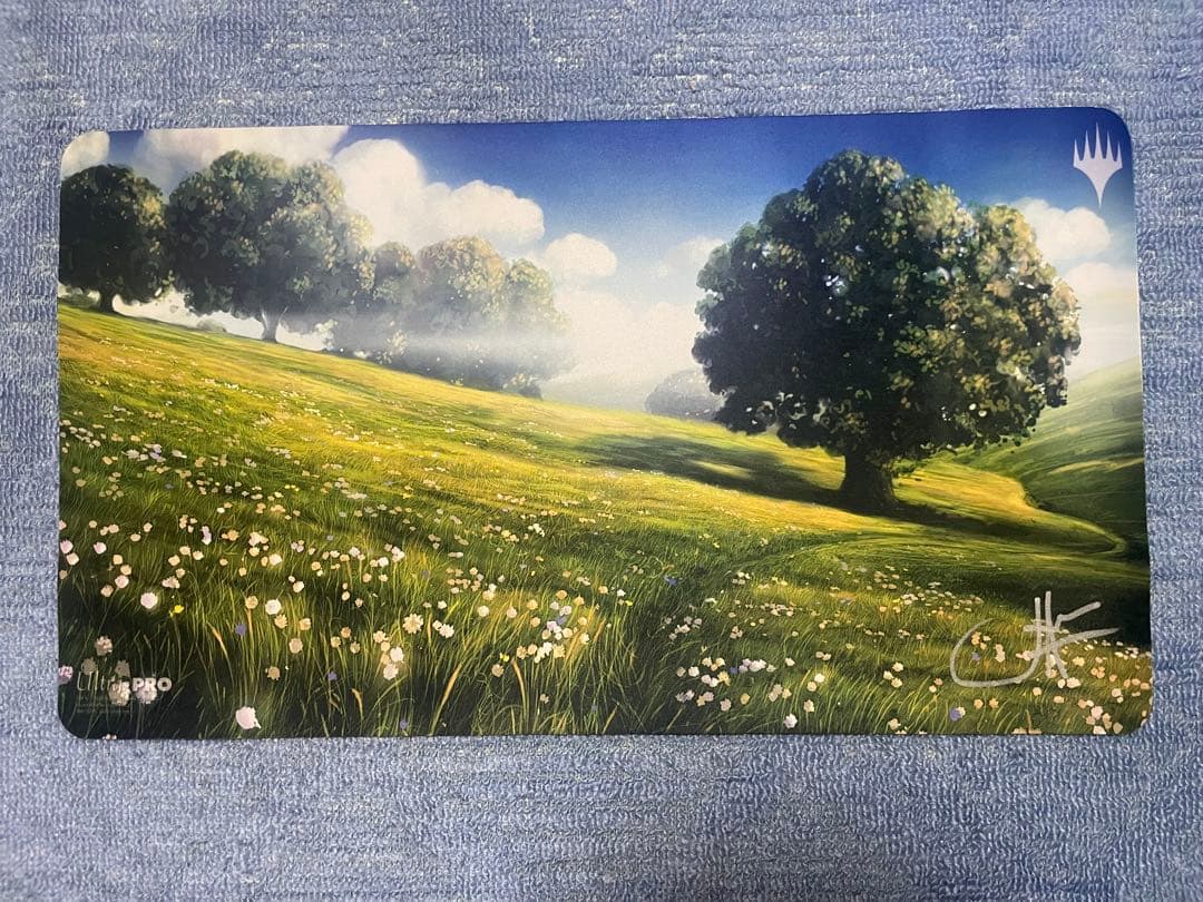 MTG 平地 John Avon サイン入り プレイマット