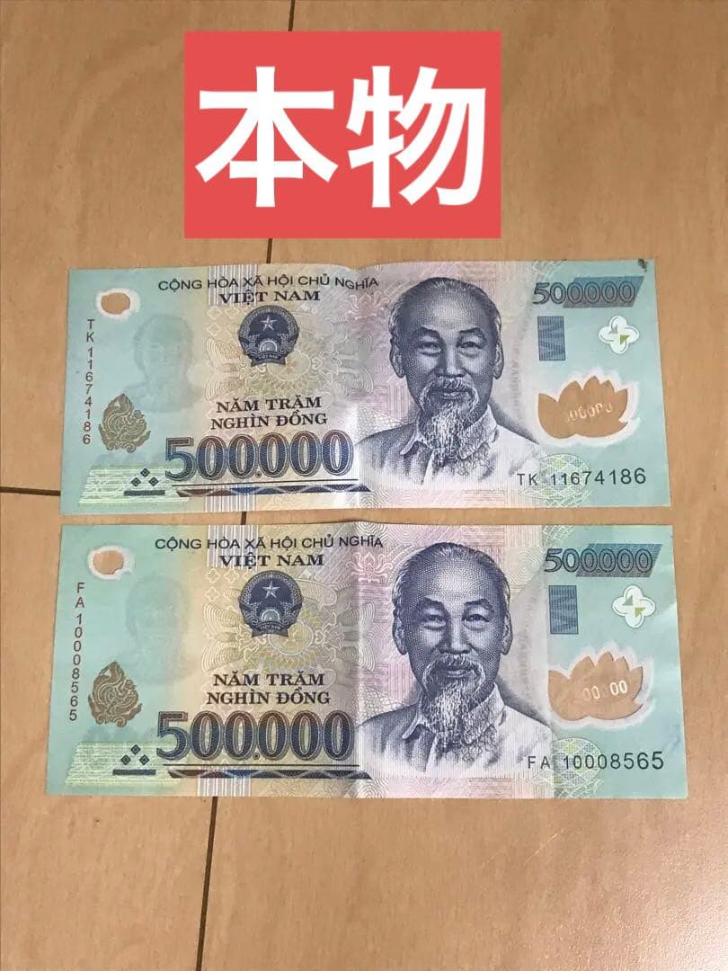 ベトナムドン ベトナム紙幣　ベトナムお金　50万ドン