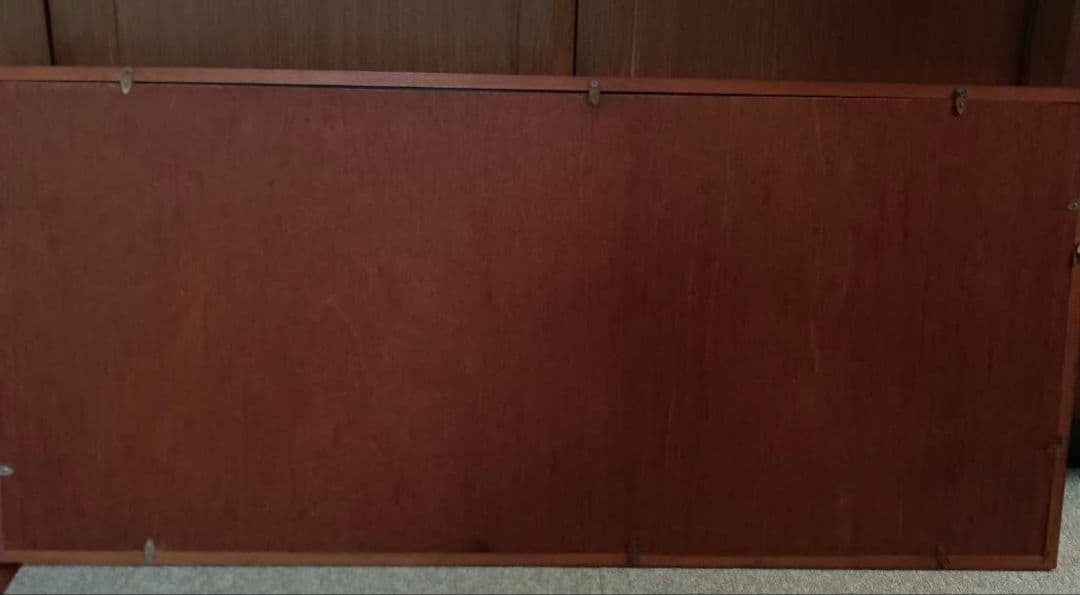 油彩画 大型作品 立体赤富士 美峰 額縁サイズ92.5✕42cm 日本美術工芸品