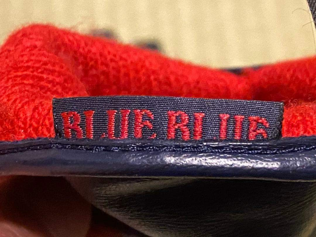 稀少 BLUE BLUE インディゴ 本革レザー手袋