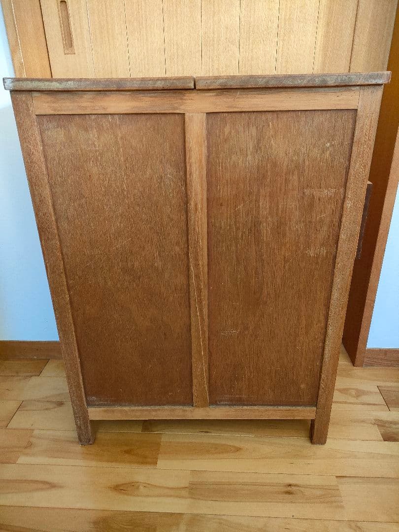 アンティーク サイドチェスト 袖机 書類棚 昭和レトロ