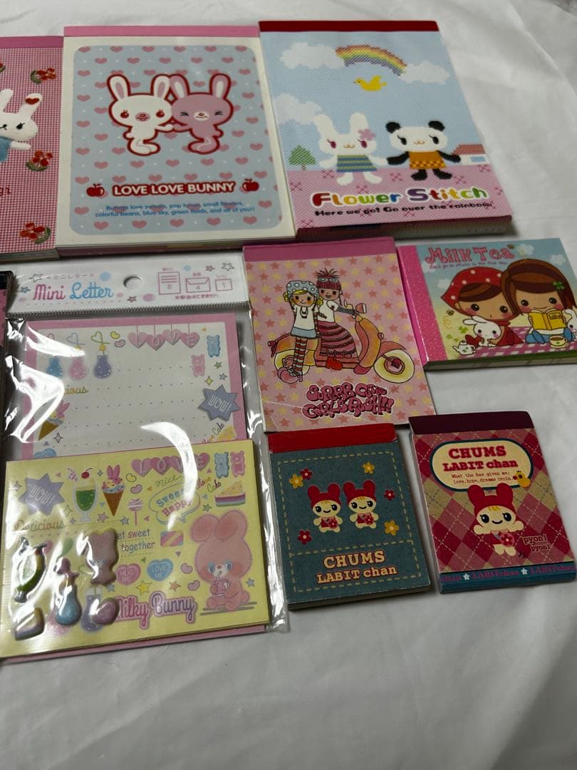 平成　レトロ　ファンシー　うさぎ　ねこ　メモ帳　大量　10点　おまとめ売り