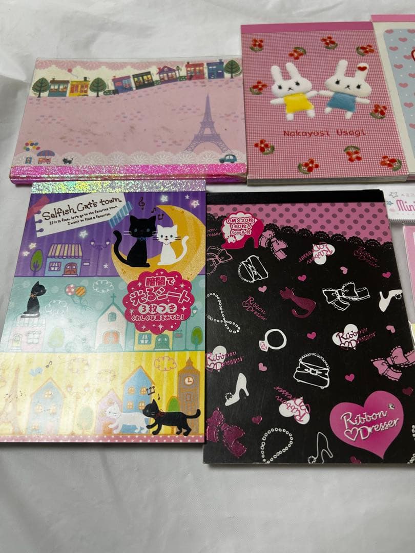 平成　レトロ　ファンシー　うさぎ　ねこ　メモ帳　大量　10点　おまとめ売り