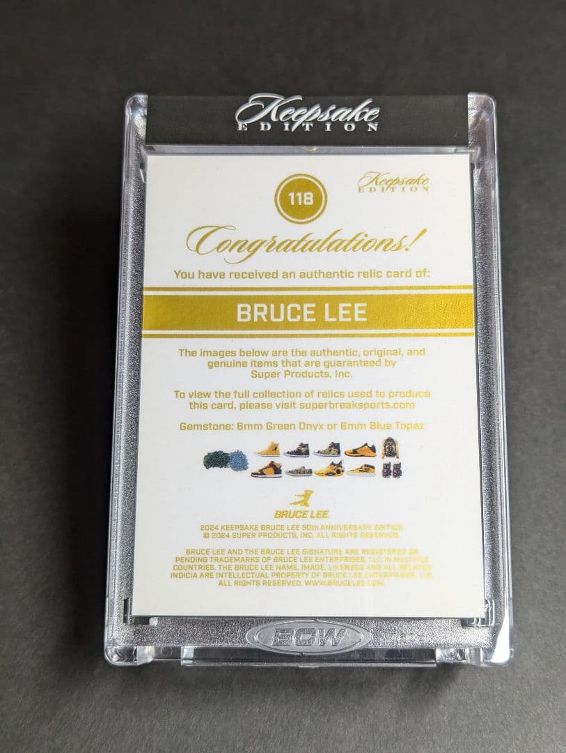 ブルース・リー Bruce Lee 99枚限定 KEEPSAKE カード 宝石