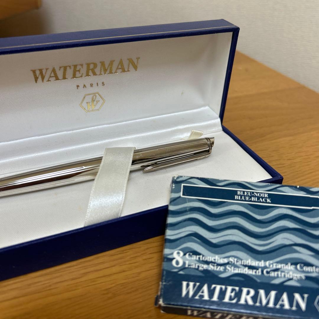 WATERMAN 万年筆 シルバー + インクカートリッジ