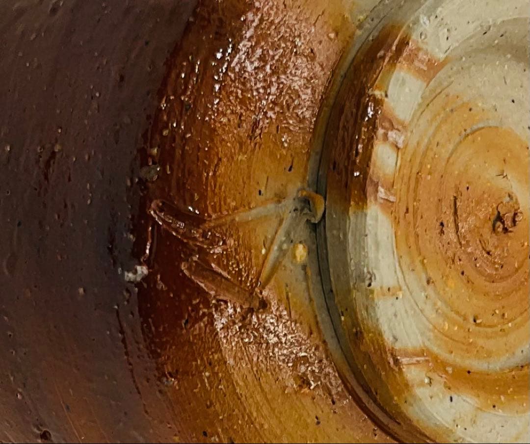 【15】◆人間国宝・山本陶秀先生　備前焼酒呑　ぐい呑　酒盃　四方桟共箱◆