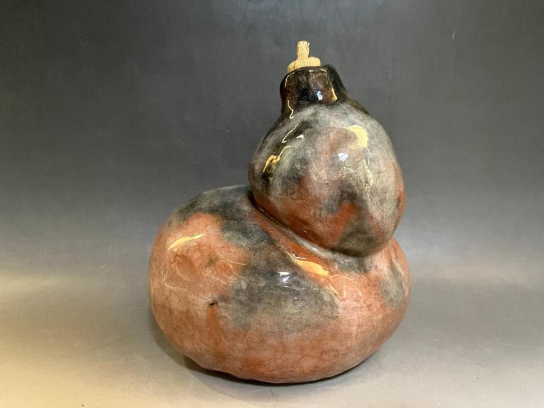 徳利■いぬ井 己酉 梅亭手造？楽巣流振り出し？赤楽 置物 酒器 時代物 骨董品■