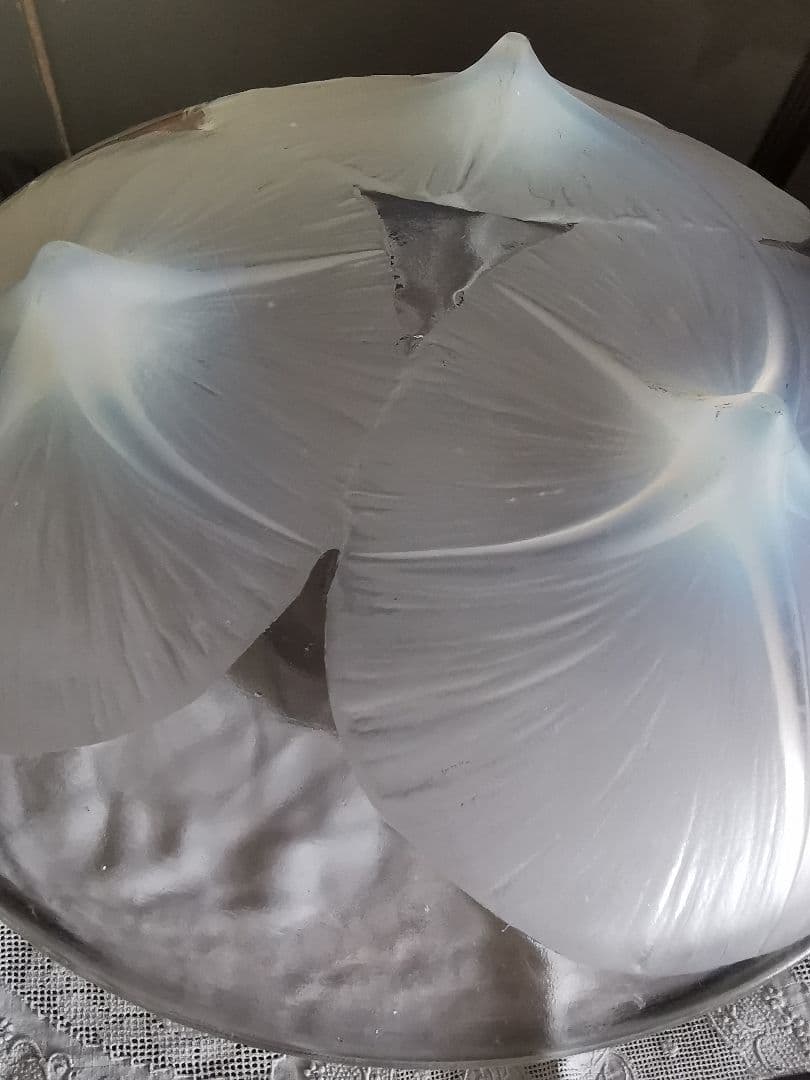 アンティーク ラリック Volubilis 朝顔水鉢 オパルセントガラスボウル