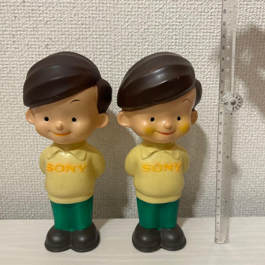 SONY 男の子フィギュア 2体セット 希少！SONY ソニー坊や 昭和レトロ