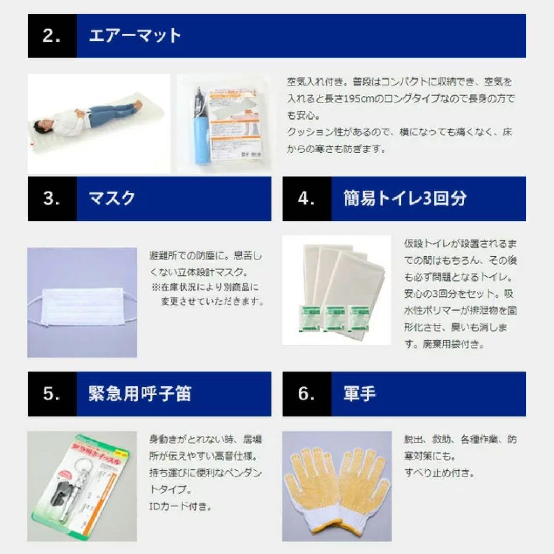 防災ダイレクト 車載防災セット 防災バッグ 防災リュック 15点セット
