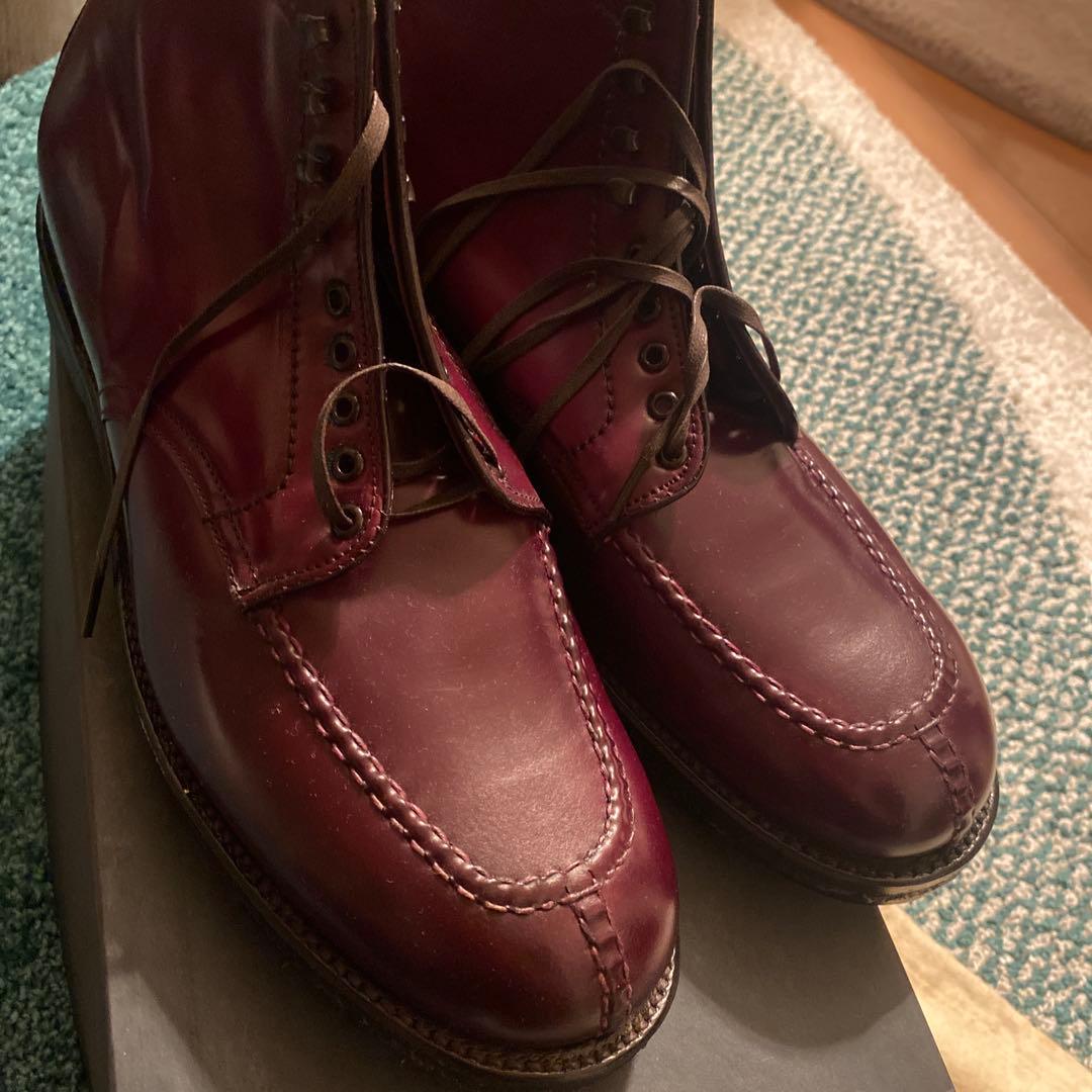 オールデンバーガンディ レザー ミッドカットブーツAlden 4540Hブーツ