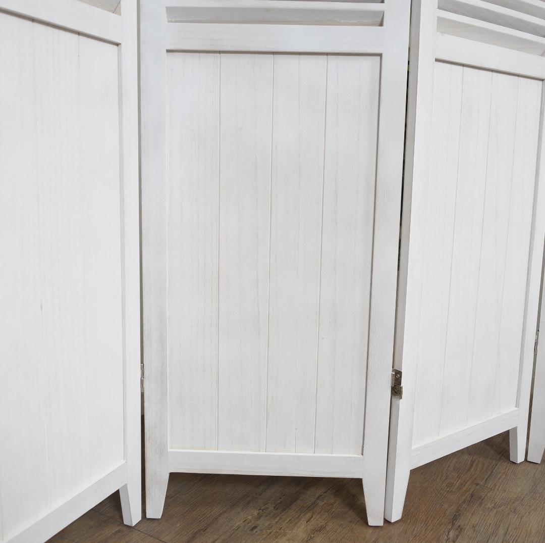 シャビー仕上げ　4連　パティション　アンティーク調 衝立　間仕切り 完成品