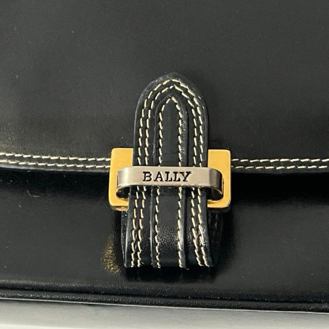 【希少】BALLY ショルダーバッグ ブラック レザー ヴィンテージ