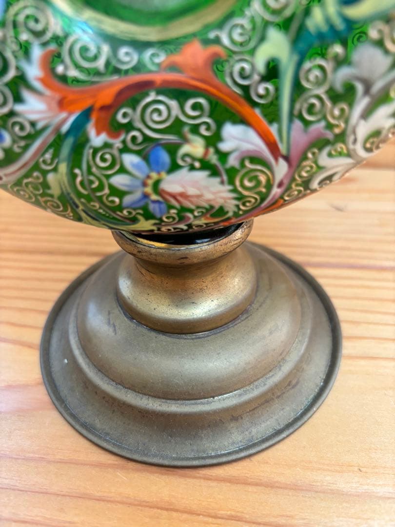 MOSER モーゼル　美しいガラス製ピッチャー 緑　金彩