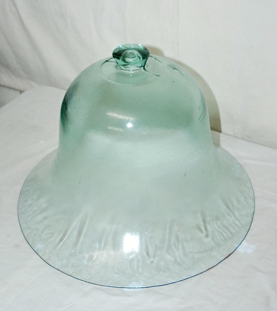 ベルジャー フレンチクローシュガラス グリーン ヴィンテージ ハンドメイド